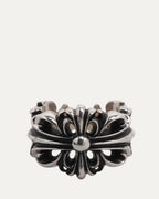 Double Floral Cross Ring