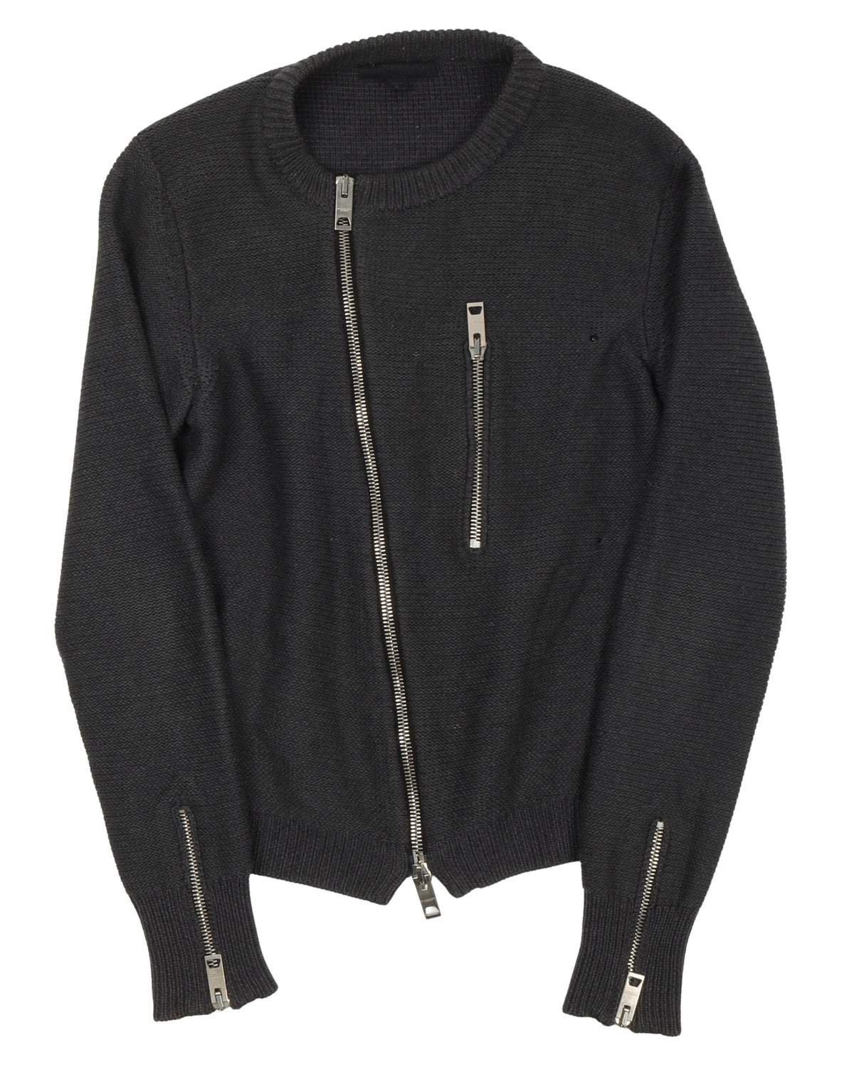 Zip Up Knit Sweater