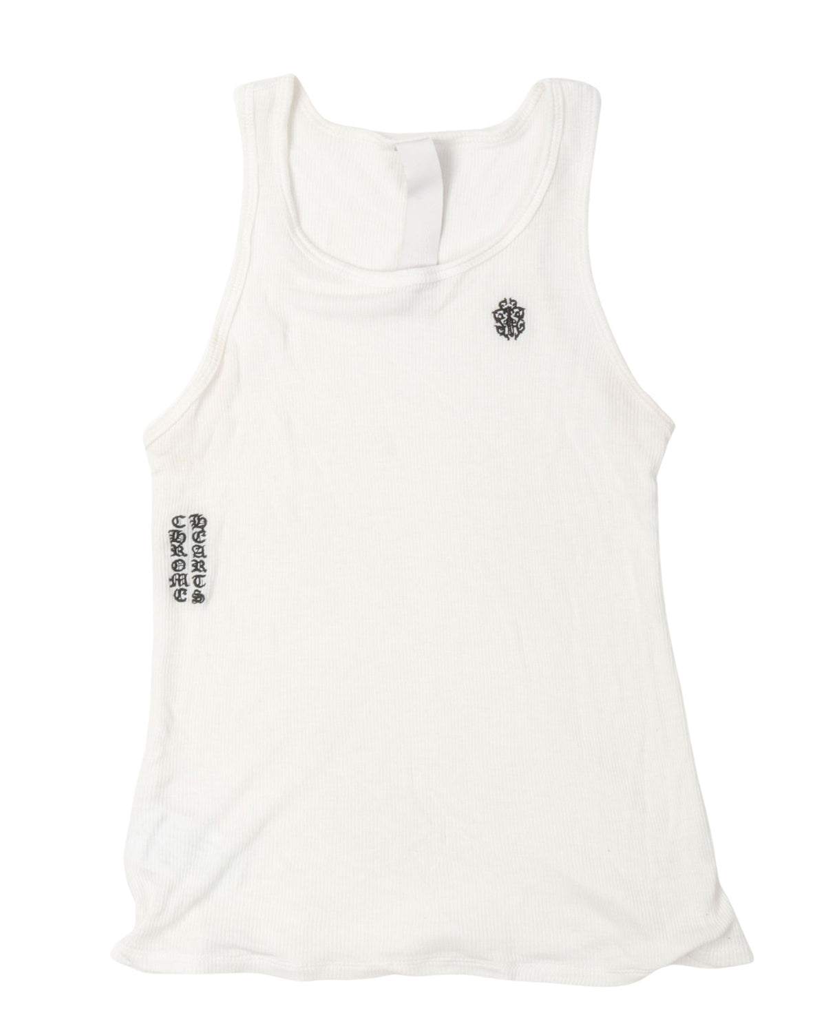Cropped Eyechart & Dagger Logo Tank Top