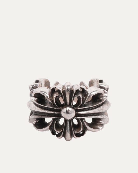 Double Floral Cross Ring
