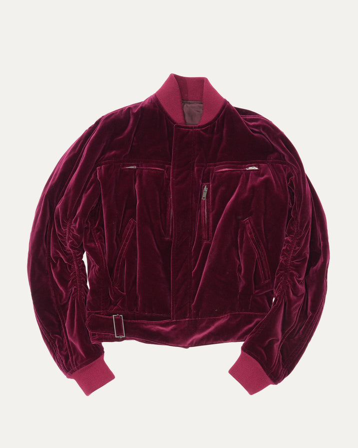 Velour Bomber Jacket