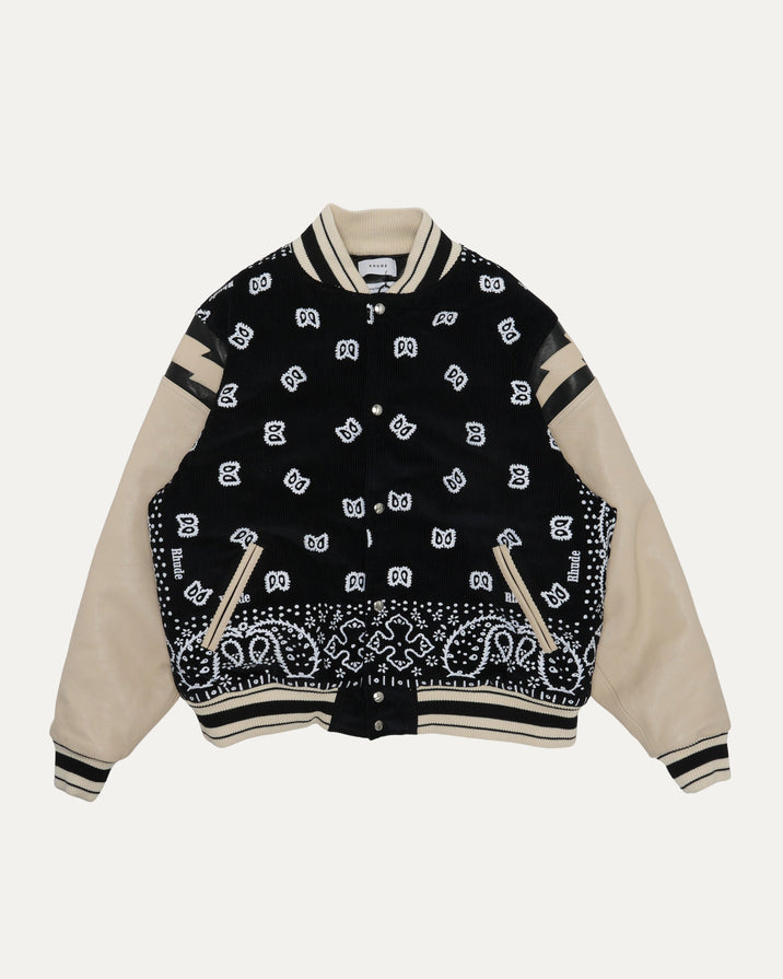 Paisley Corduroy Varsity Jacket