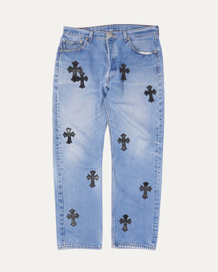 Levi's Alligator Leather Cross Patch Jeans