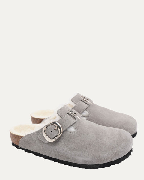Chrome Hearts Dagger Embellished Birkenstock Boston Shearling