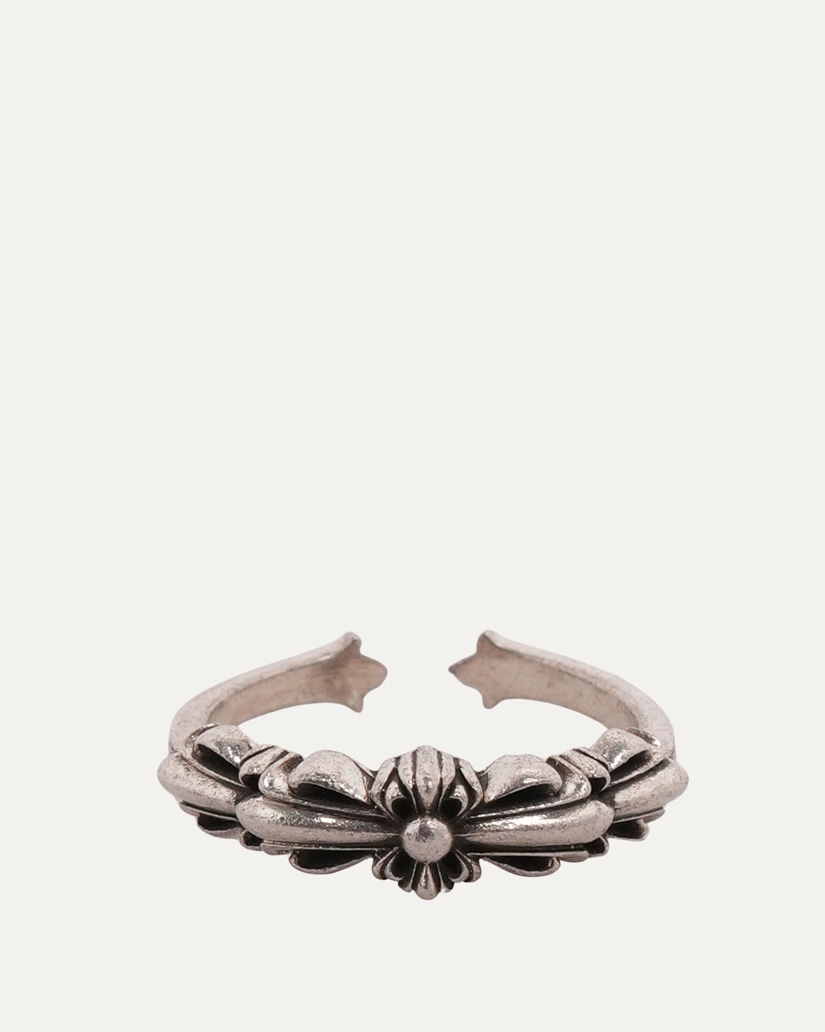 Mini Double Floral Cross Ring