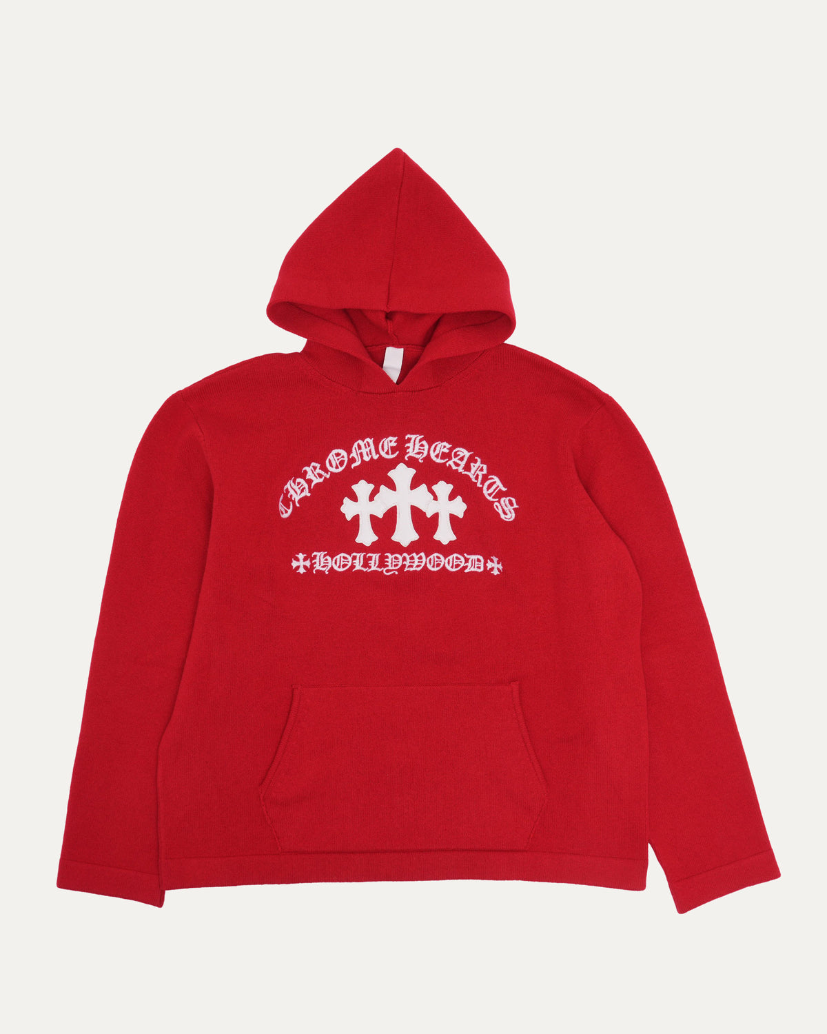 Cross Patch Cashmere Blend Hooded Sweater