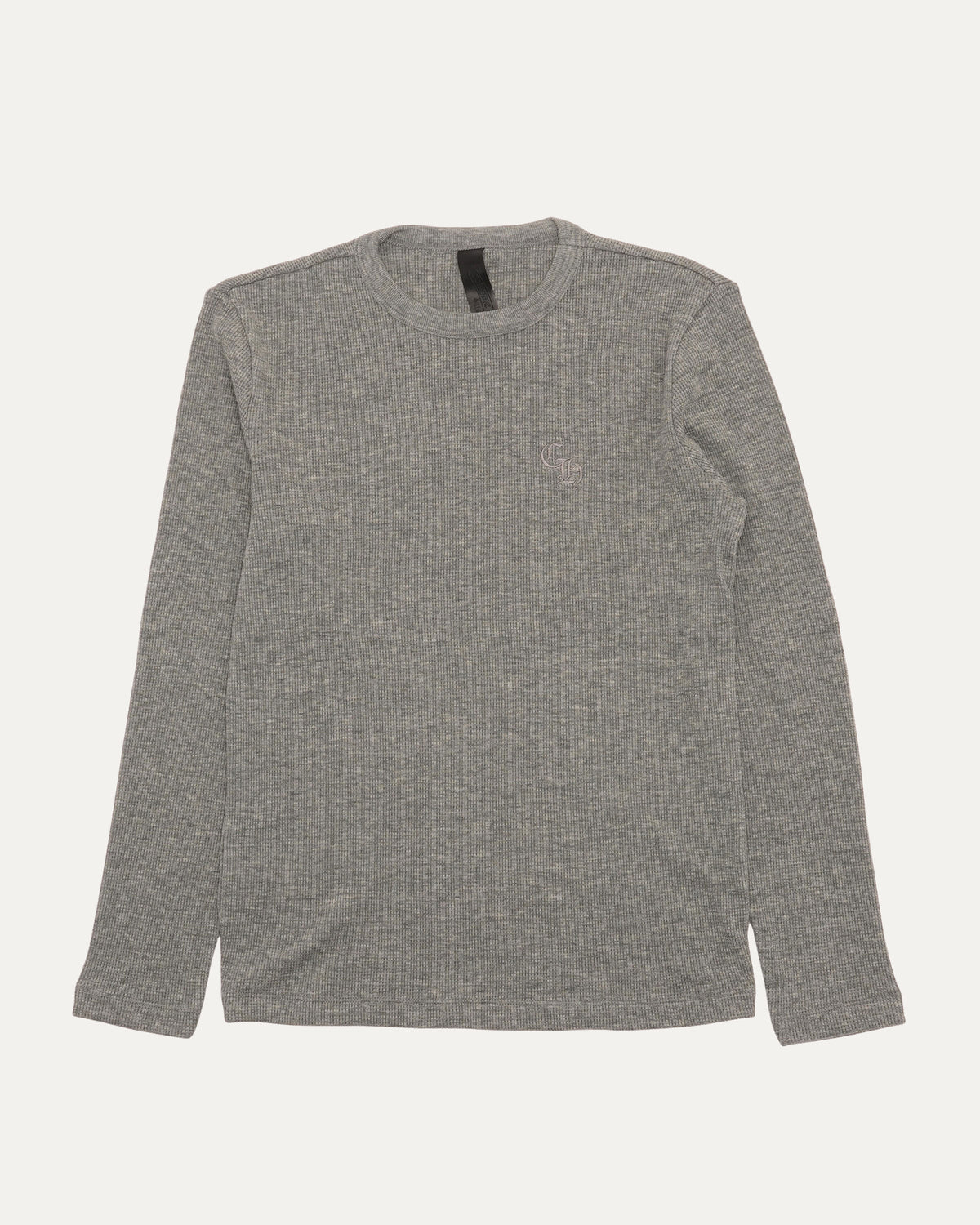 Embroidered Thermal Long Sleeve T-Shirt