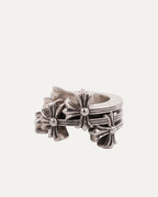 Triple Cross Curve Ring
