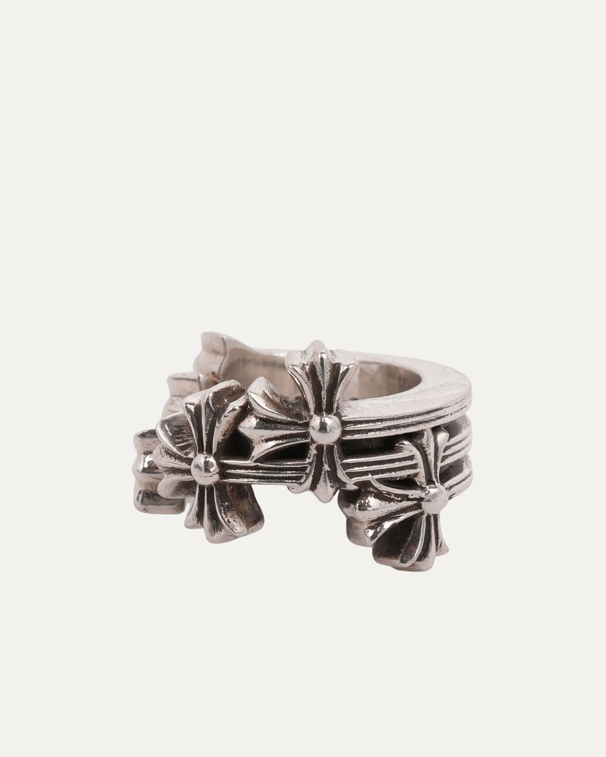 Triple Cross Curve Ring