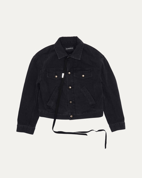 ANN DEMEULEMEESTER ビックカラー ブラック ジャケット 38 1_2bf556fa-19ee-4a6e-b2b3-