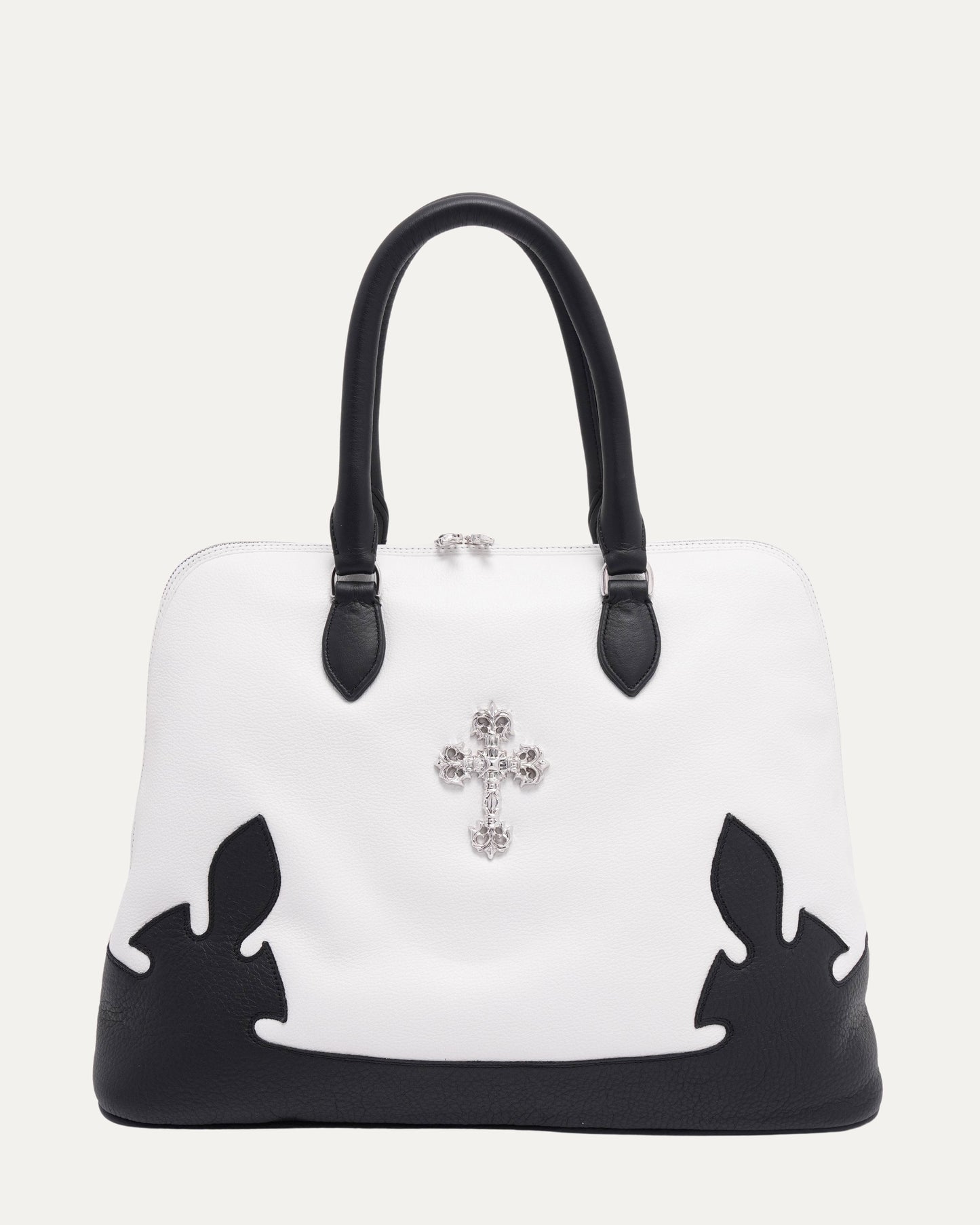 Filigree Cross Embellished Slouchy Mo Bag