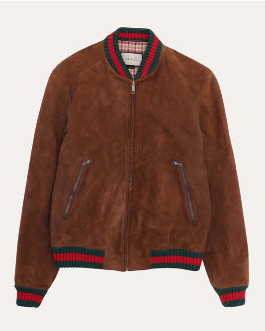 Suede Bomber Jacket