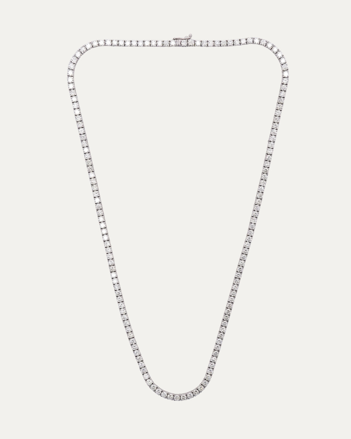 Invisible Setting Natural Diamond Tennis Chain Necklace