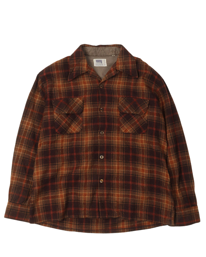 Montgomery Ward Wool Blend Flannel Shirt