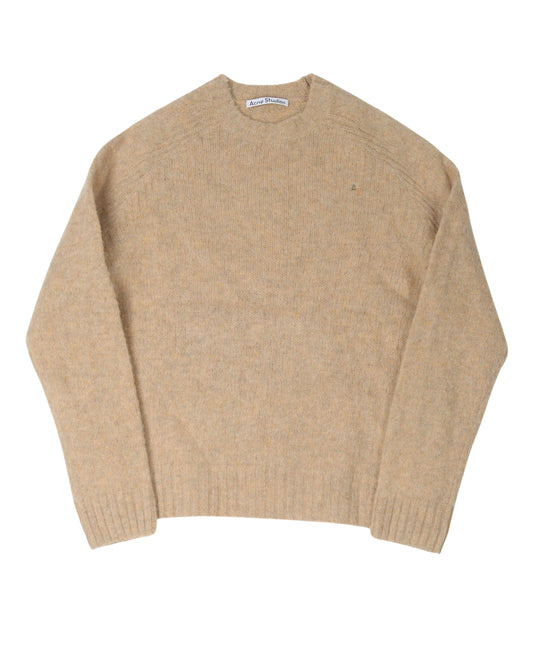 Wool Sweater with Tonal Monogram