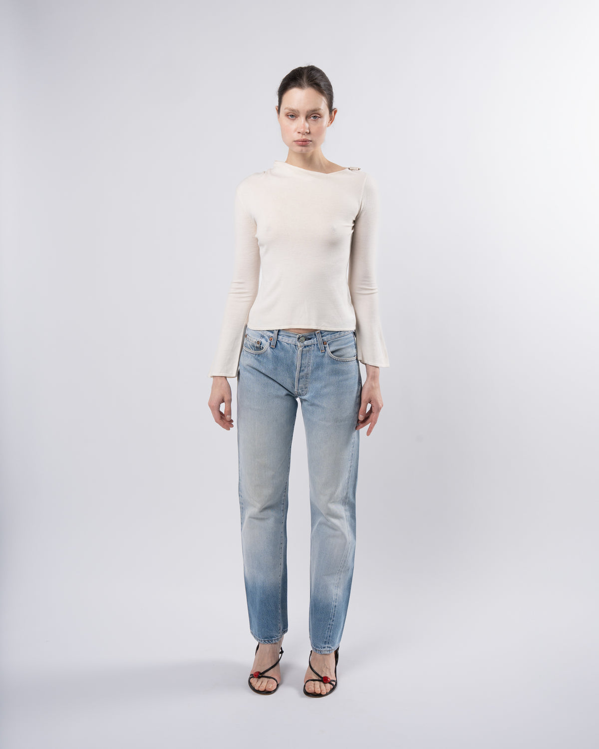 Tom Ford Era Cream Buckle Top