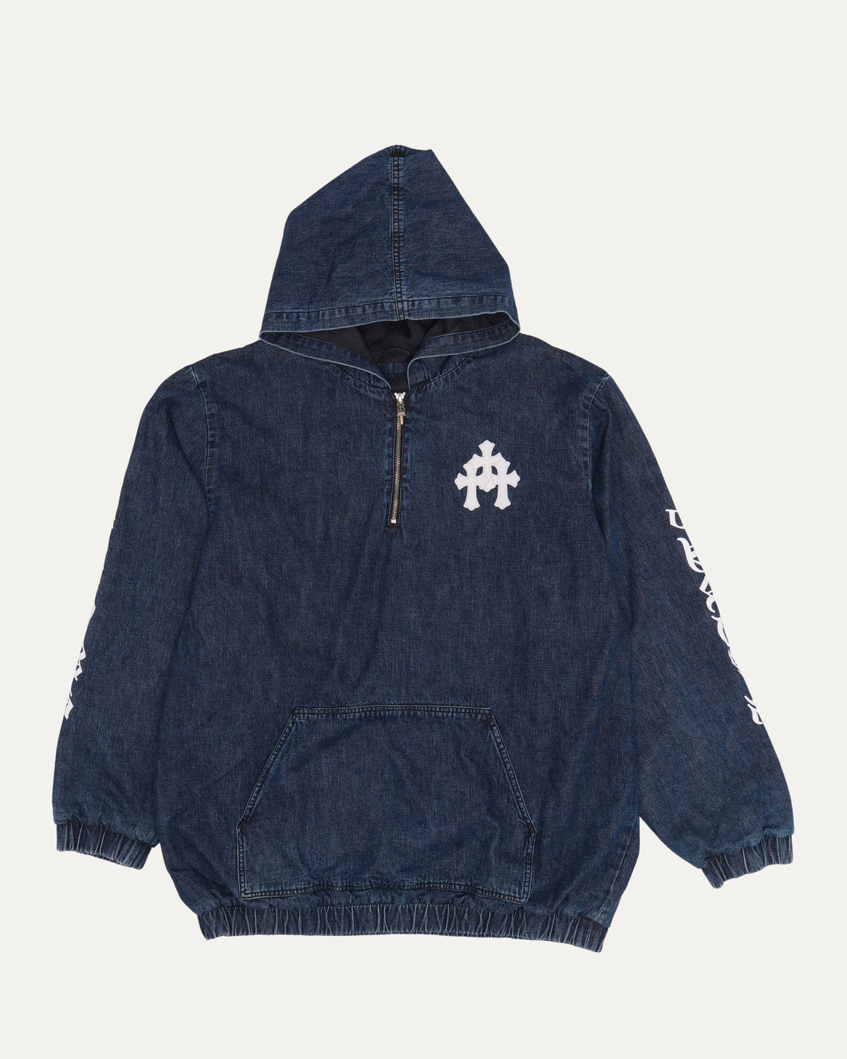 Ruckus Hooded Denim Cross Patch Jacket