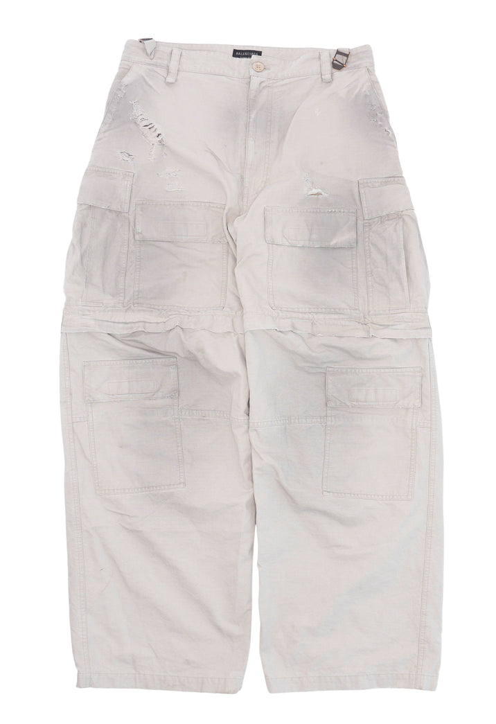 Distressed Convertible Cargo Pants