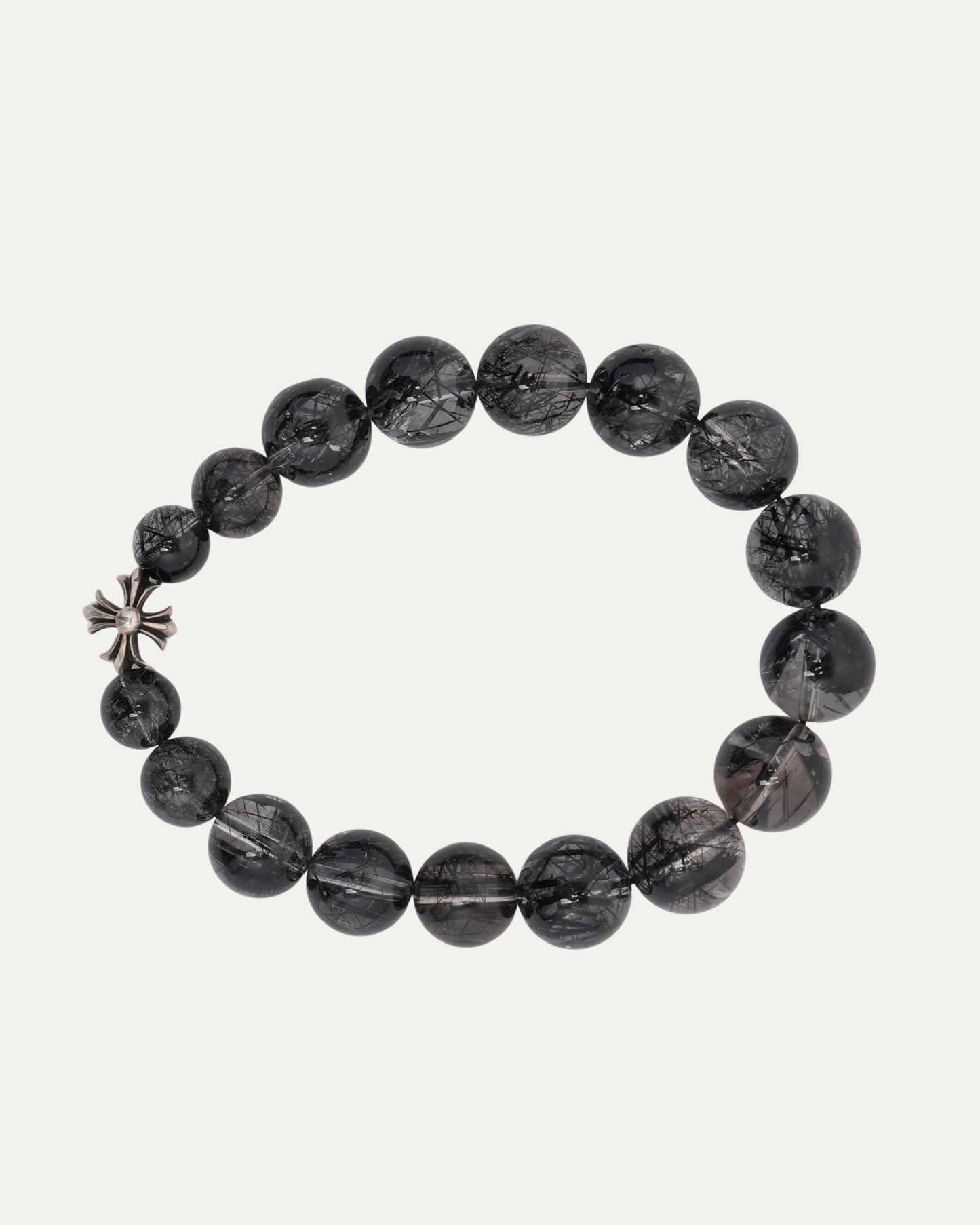 10mm Rutilated Quartz Plus Ball Graduated Bead Bracelet