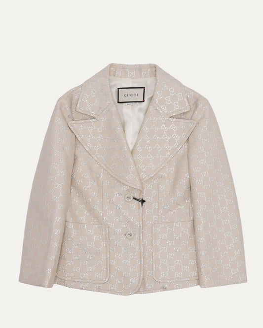 Cropped Monogram Blazer