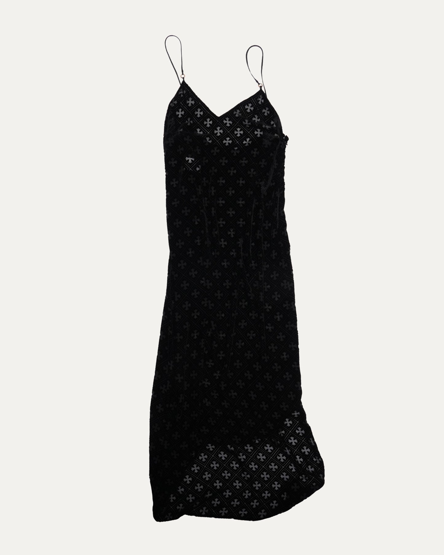 Velvet Burnout Hollow Cross Dress