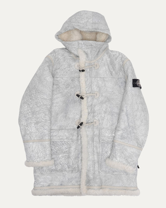 Vitrified Lambskin Duffel Coat