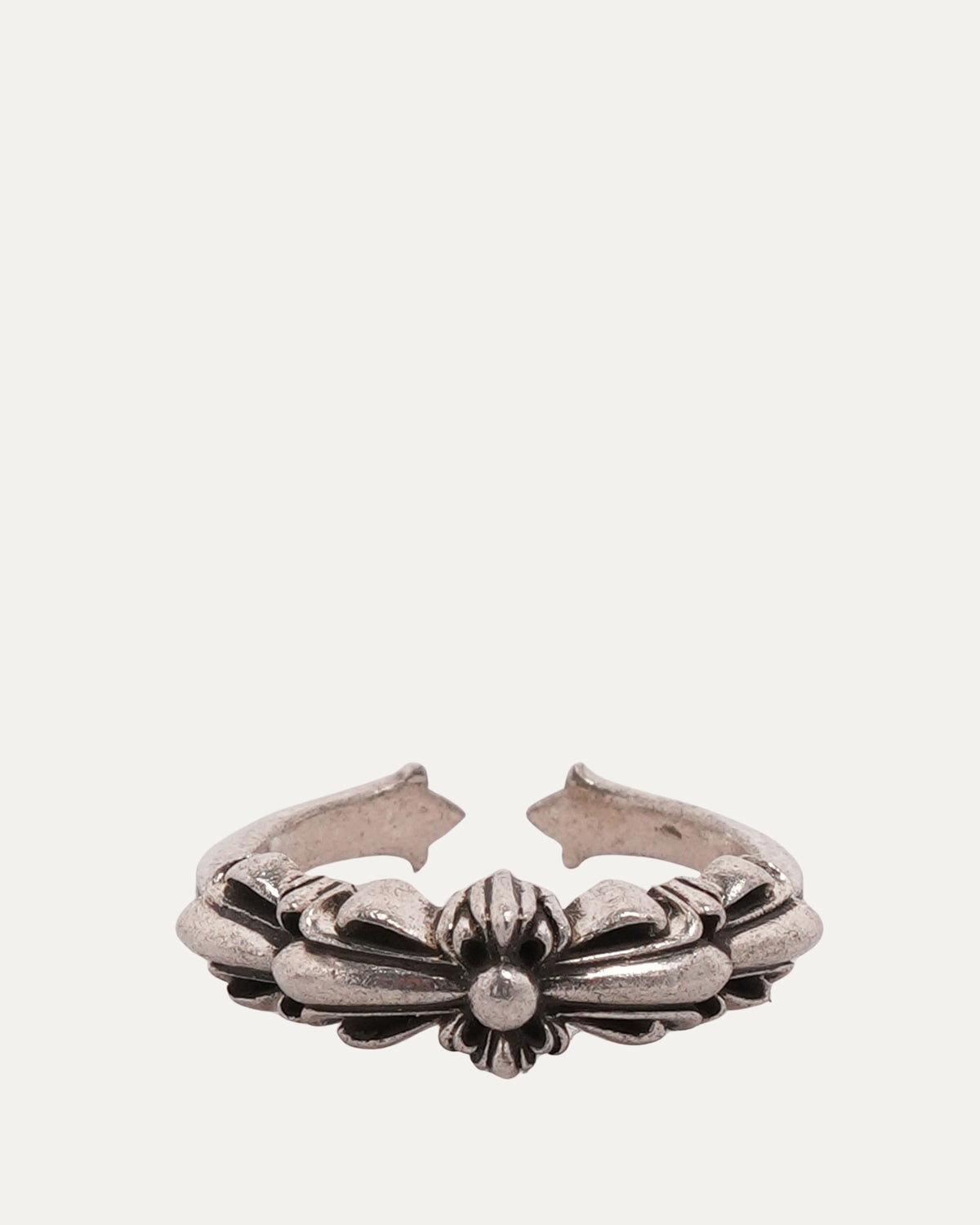 Mini Double Floral Cross Ring