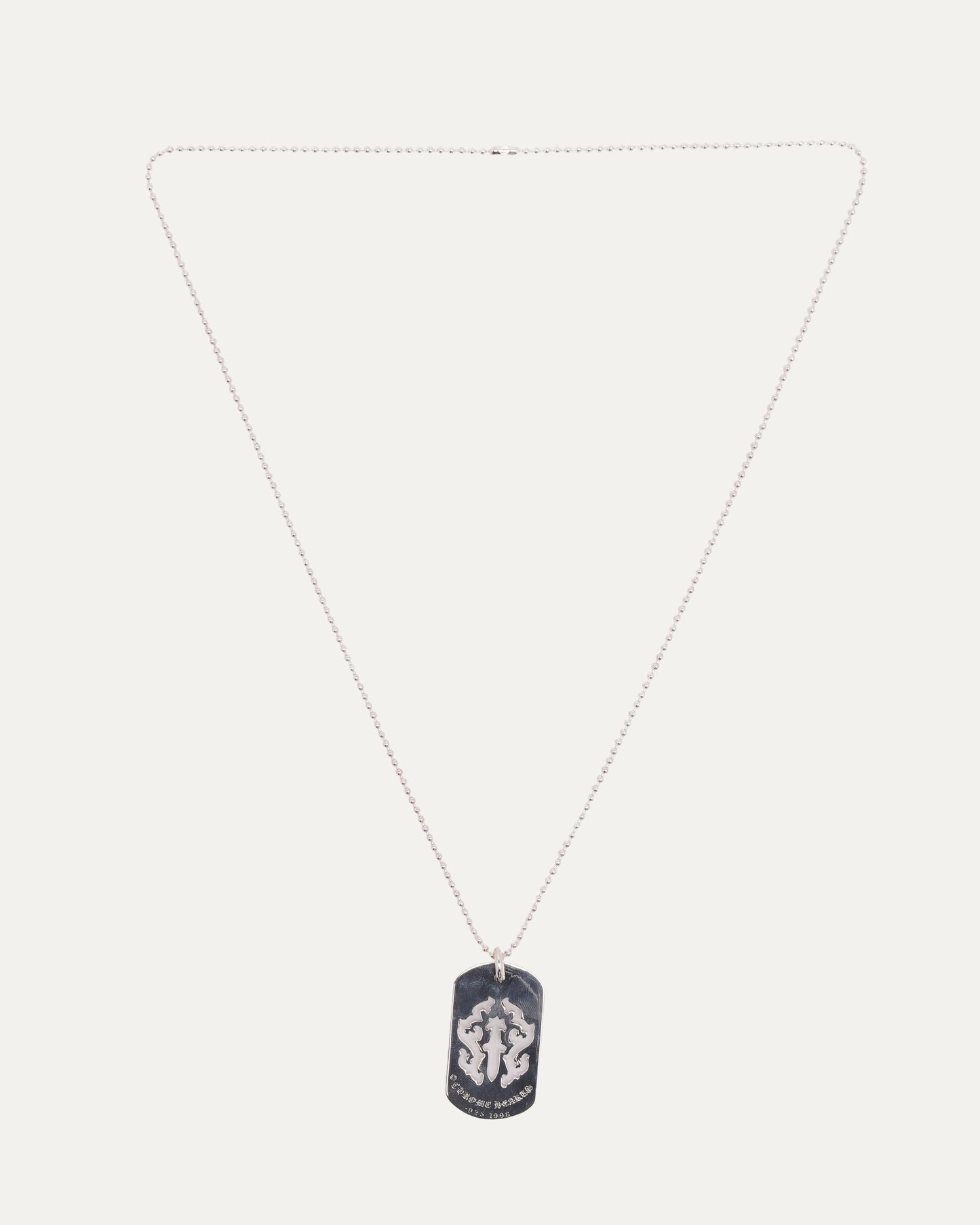 Vine Dagger Cut Out Dog Tag Pendant w/ Ball Chain Necklace