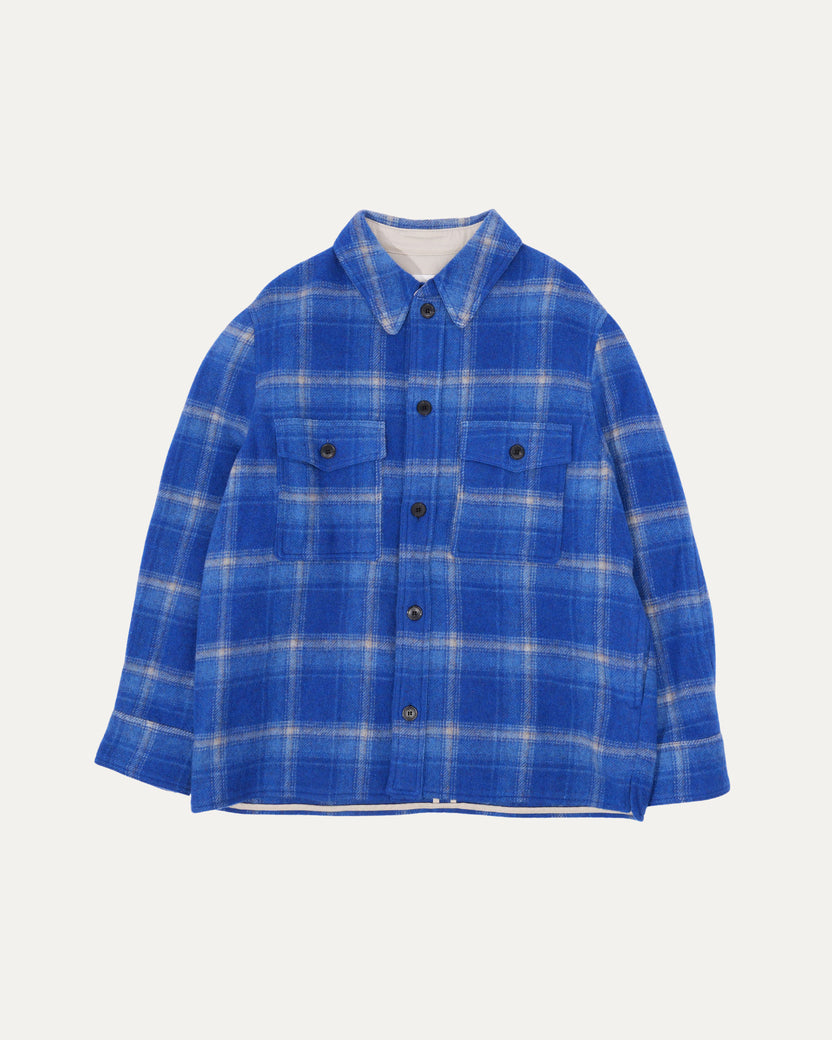 Wool Checked Shirt Jacket