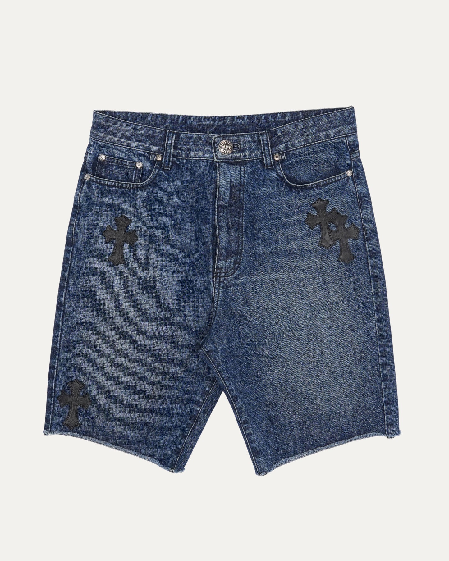 Turbo Diesel Cross Patch Jean Shorts