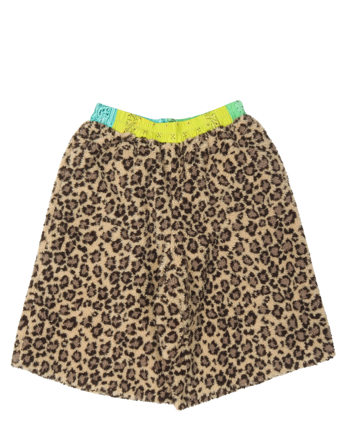 Leopard Print Fleece Shorts
