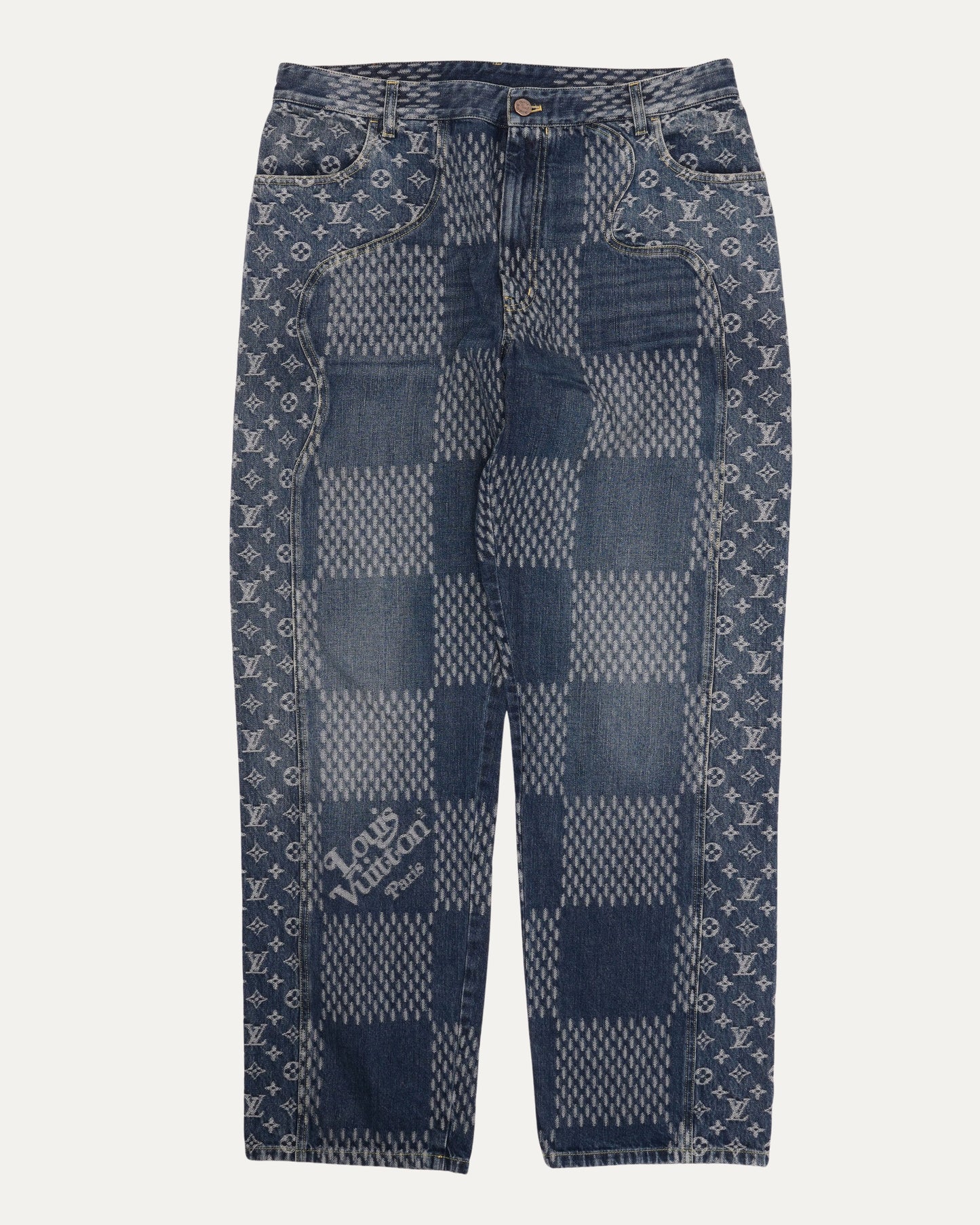 Nigo Giant Damier Waves Monogram Jeans