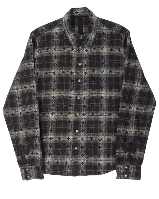 Monogram Cross Patch Flannel Shirt