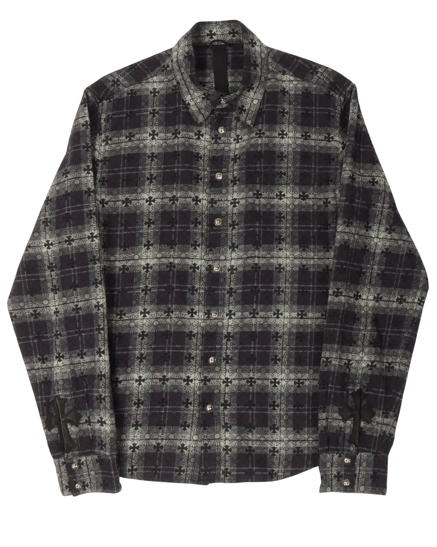 Monogram Cross Patch Flannel Shirt