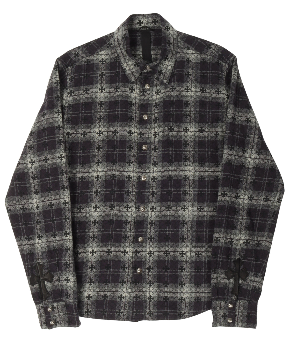 Monogram Cross Patch Flannel Shirt