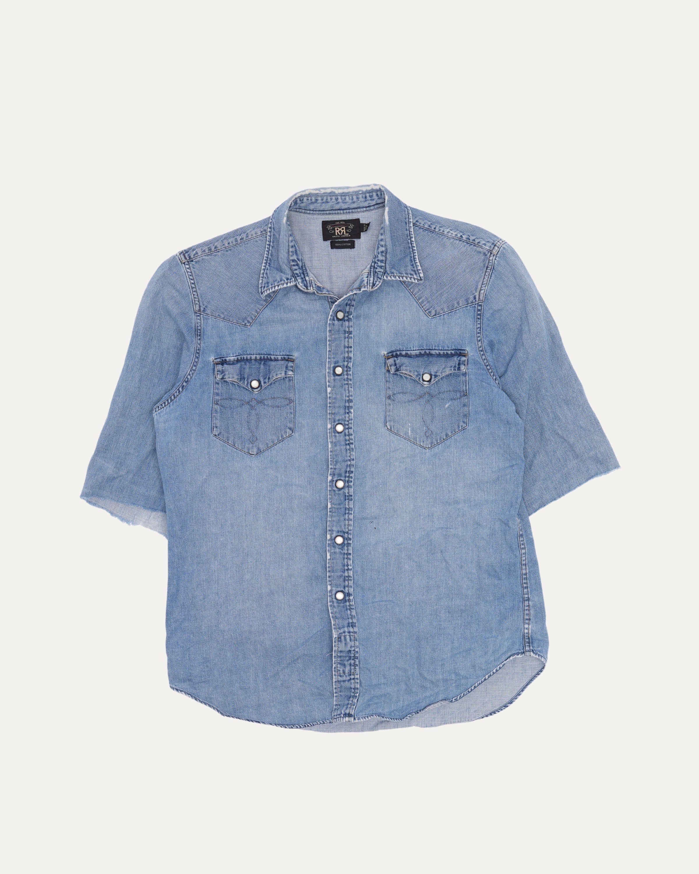 Short Sleeve Western Chambray Shirt