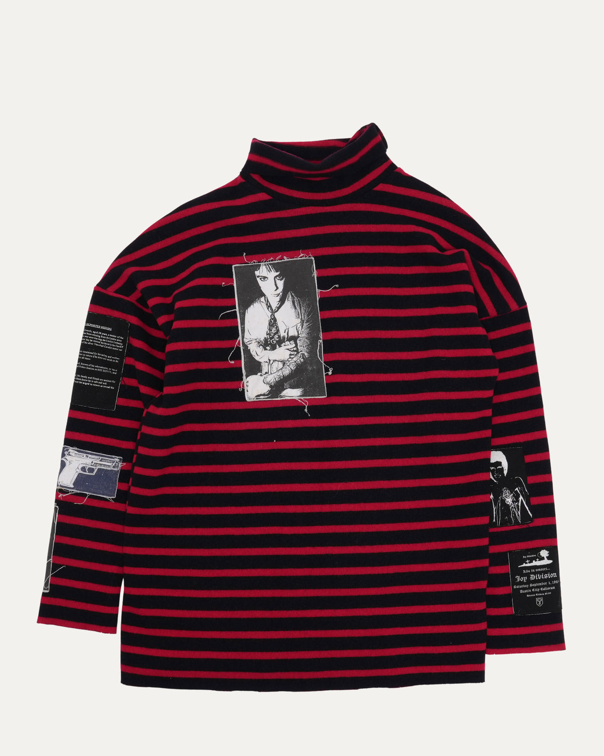 AW 2001 Riot Riot Riot Patched Sweater