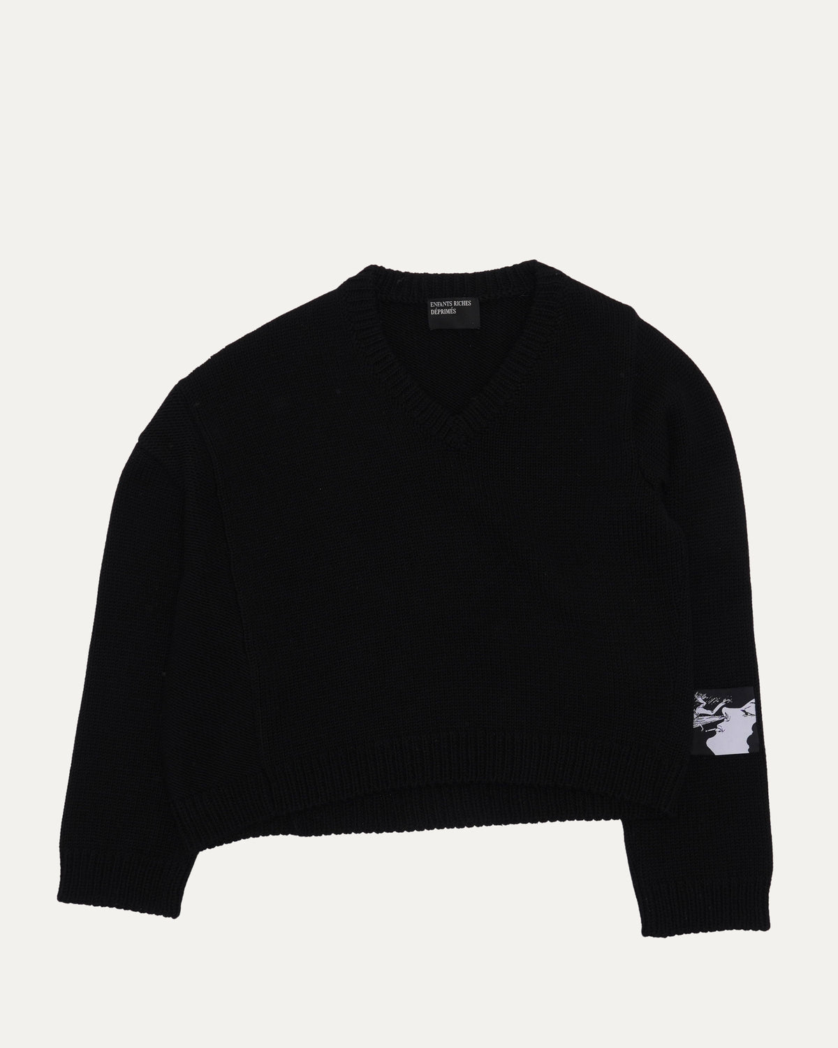 Asymmetrical V-Neck Sweater