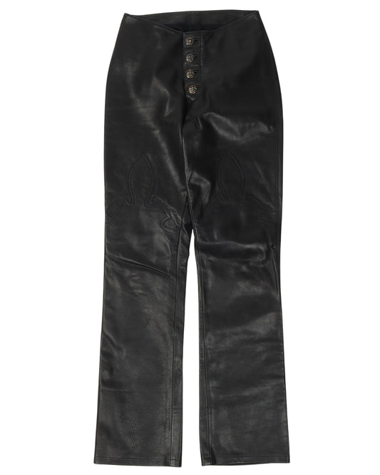 Fleur Knee Leather Pants