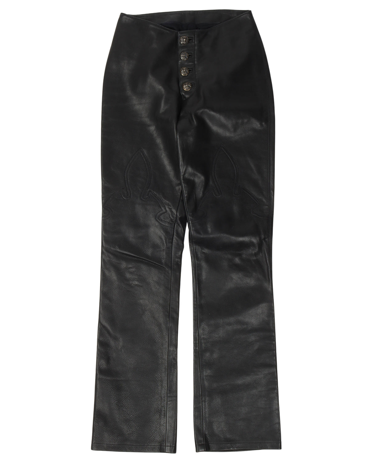 Fleur Knee Leather Pants