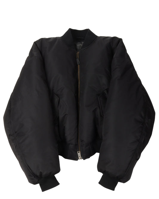 Padded Nylon Bomber Jacket