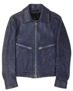 Zip-Pocket Leather Jacket