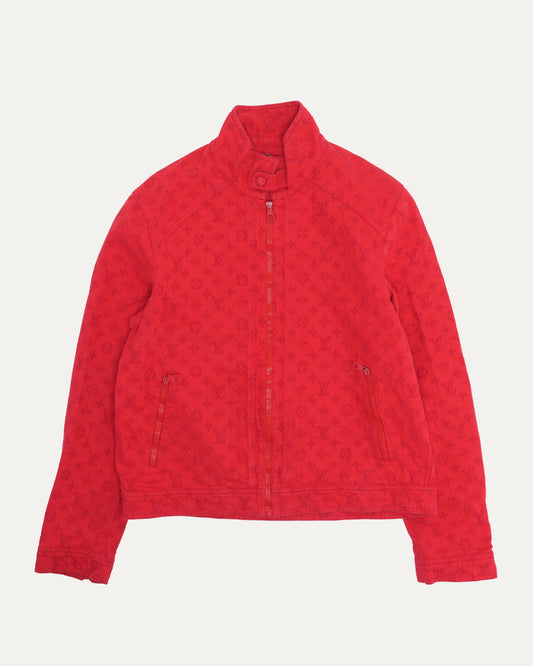 Monogram Denim Cafe Racer Jacket