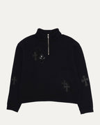 Paper Jam Cross Patch Quarter Zip Sweatshirt