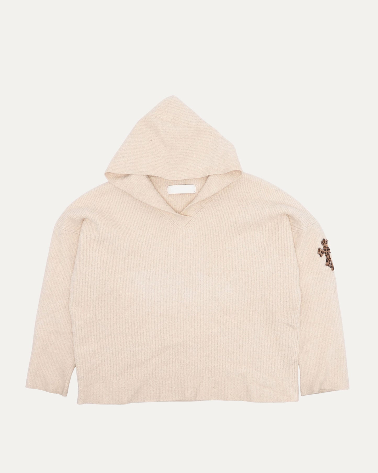 Cross Patch Hooded Sweater