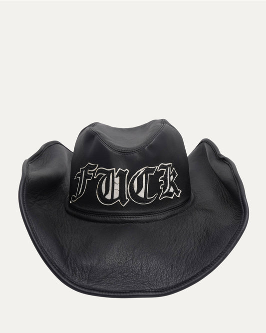 Leather Fuck Patch Cowboy Hat