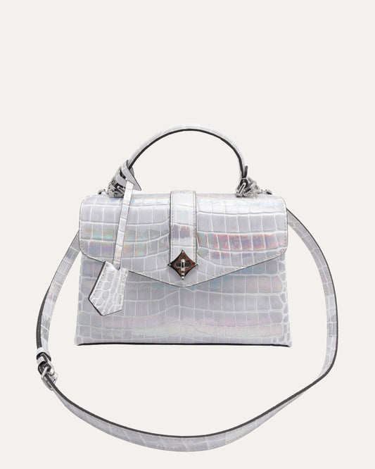 Alligator Brilliant Rose Des Vents Mini Bag