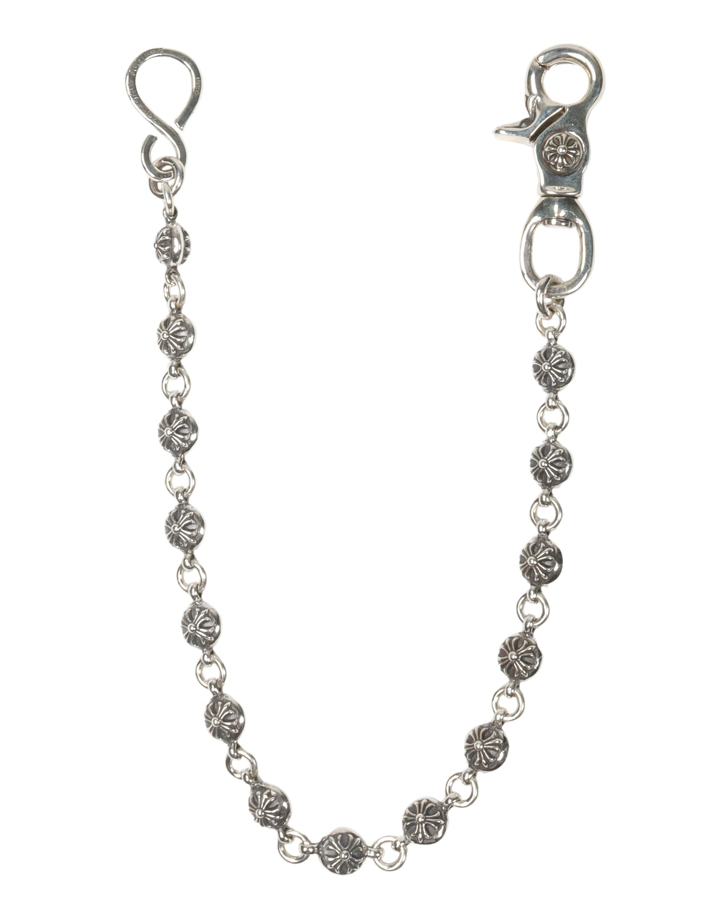 Silver Plus Ball Wallet Chain