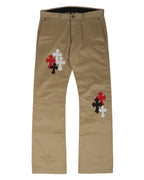 Multicolor Cross Patch Chino Pants