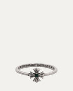 Emerald Plus Cross Bubblegum Ring